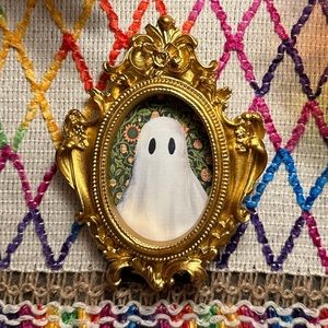 Fred the Ghost Portrait in Gold Table-Top Frame